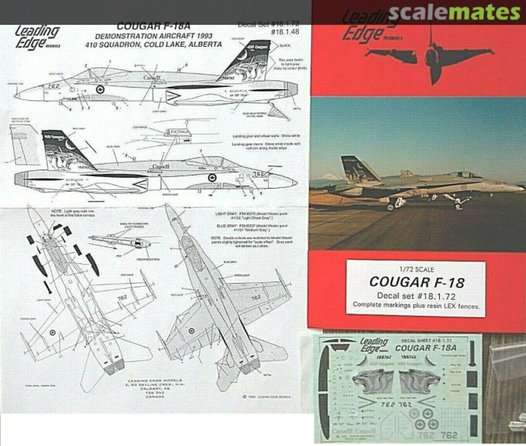 Contents Cougar F-18 18.1.72 Leading Edge