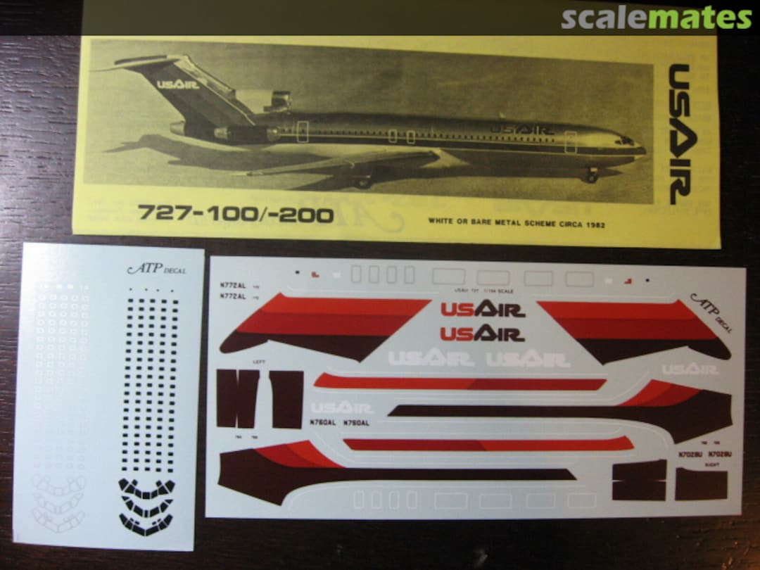 Boxart Boeing 727-200 US Air AD5017 ATP Airliners America