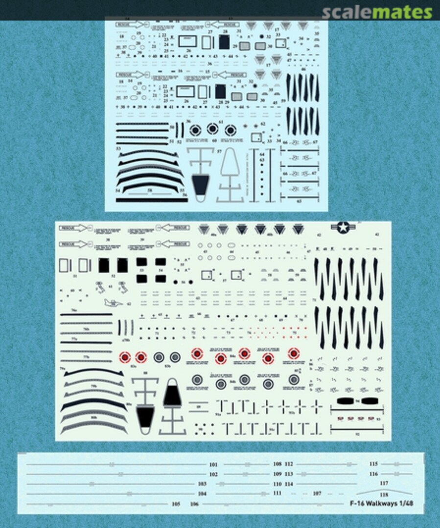 Boxart Spare decal set F-16 DCD48XX Daco Products