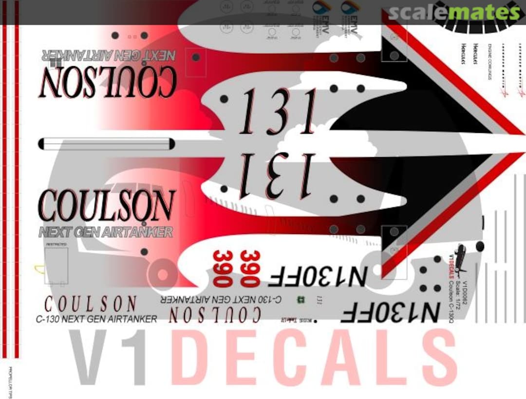 Boxart Coulson Lockheed C-130Q Hercules V1D0062-200 V1 Decals