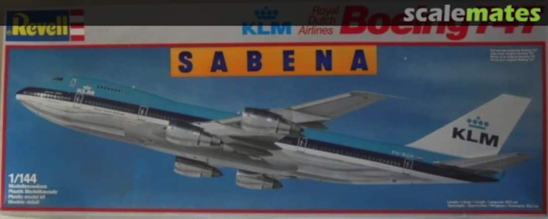 Boxart KLM Royal Dutch Airlines Boeing 747 Sabena 4507 Revell