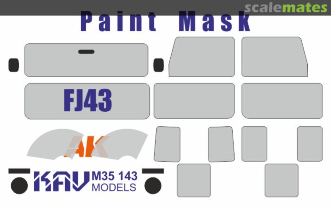 Boxart FJ43 paint mask (AK) KAV M35 143 KAV models