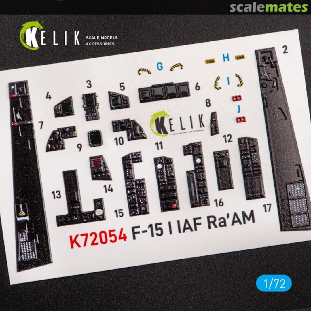 Boxart F-15I IAF Raam - interior 3D decals K72054 Kelik