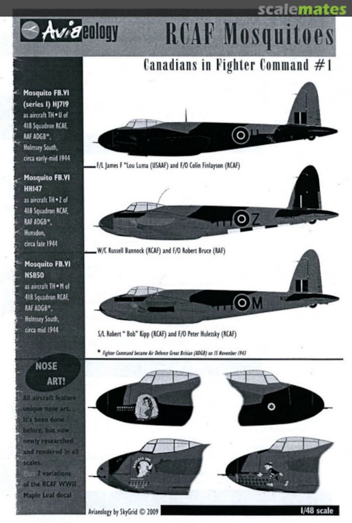 Boxart RCAF Mosquitoes AOD48005 Aviaeology