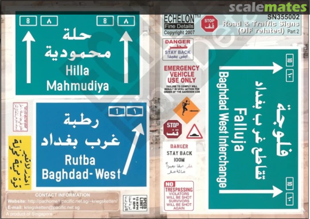 Boxart Road & Traffic Signs (OIF related) SN355002 Echelon Fine Details