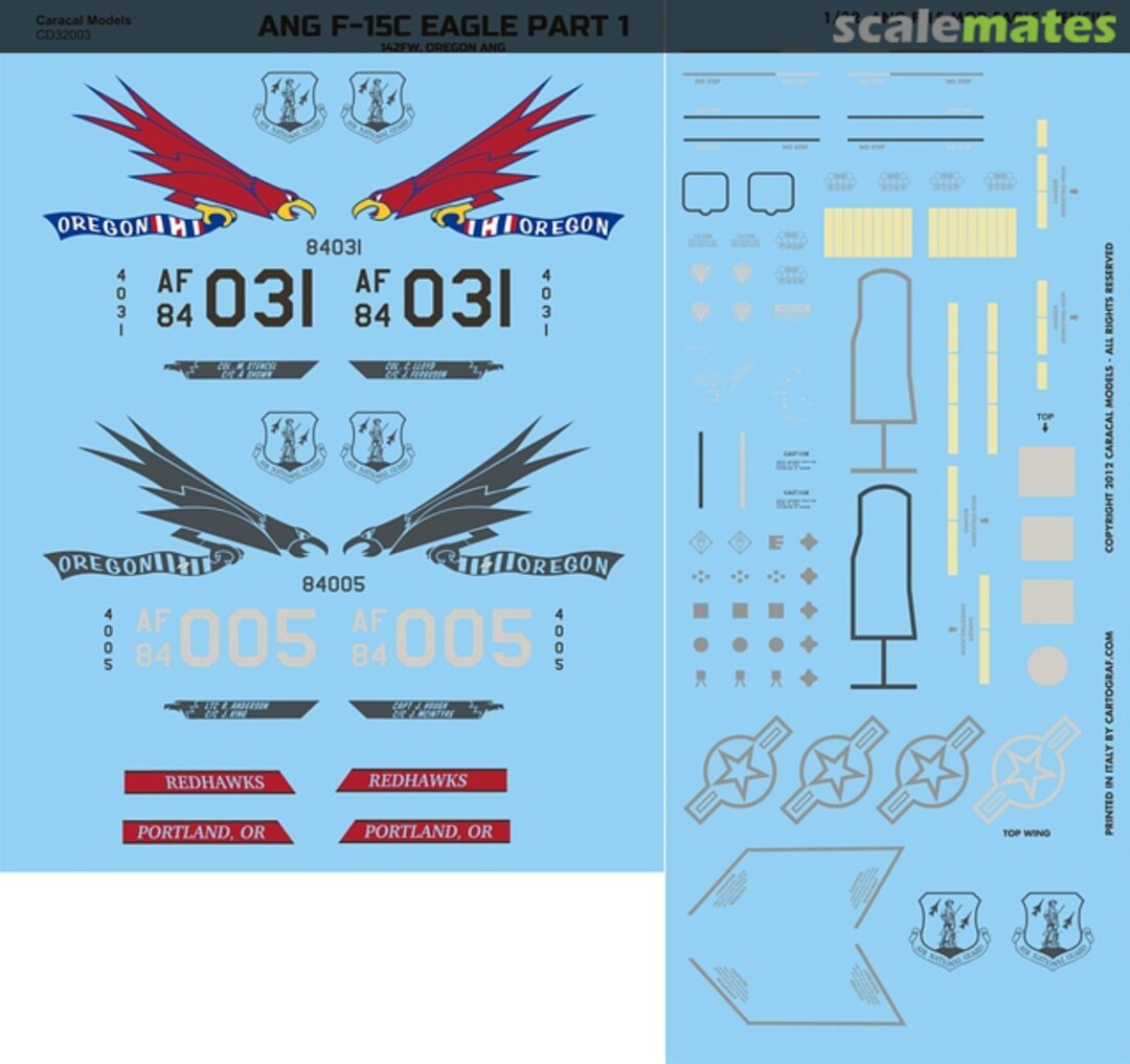 Boxart ANG F-15C Eagle Part 1 CD32003 Caracal Models