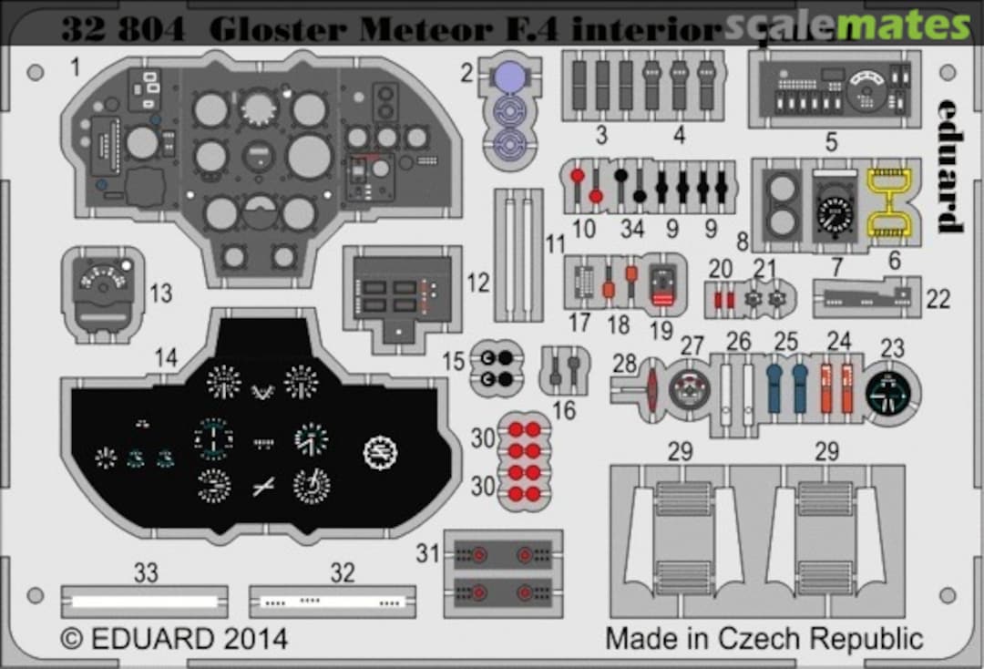 Boxart Gloster Meteor F.4 interior S. A. 32804 Eduard