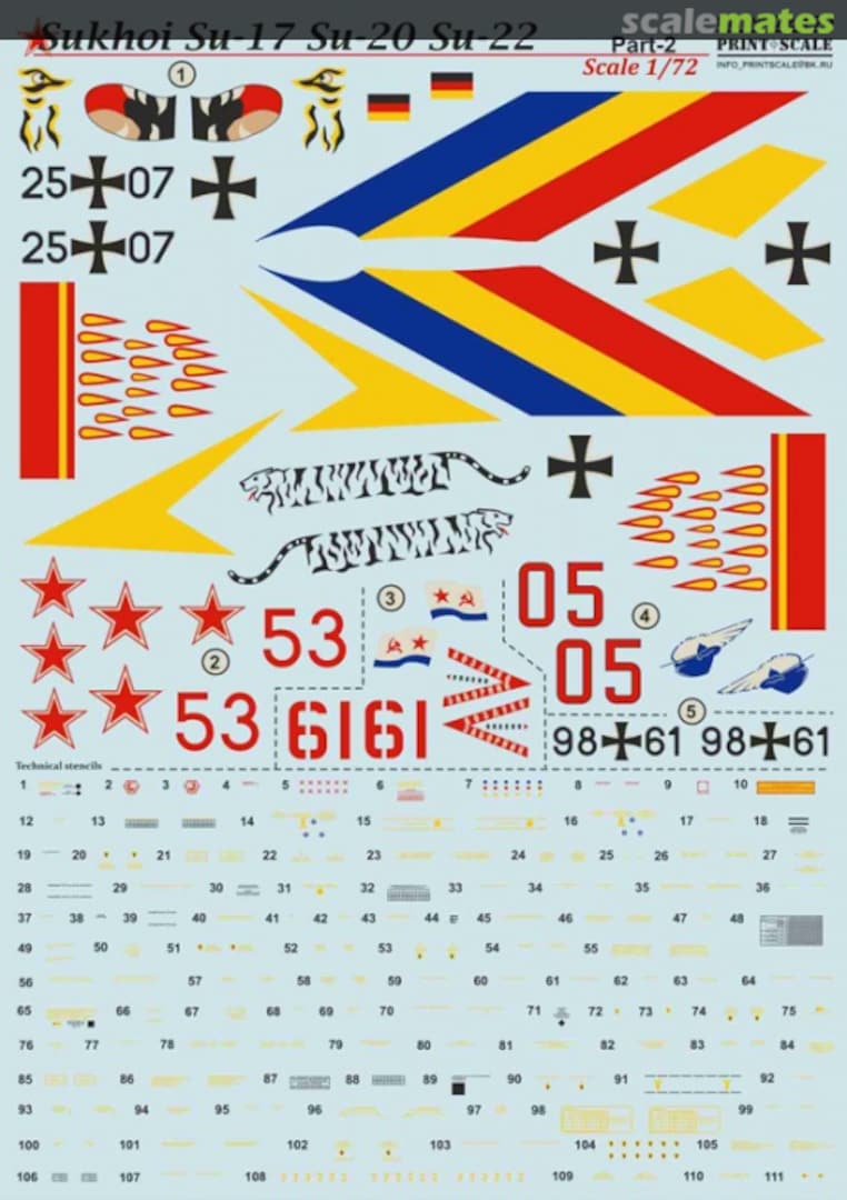 Boxart Sukhoi Su-17, Su-20, Su-22 72-179 Print Scale