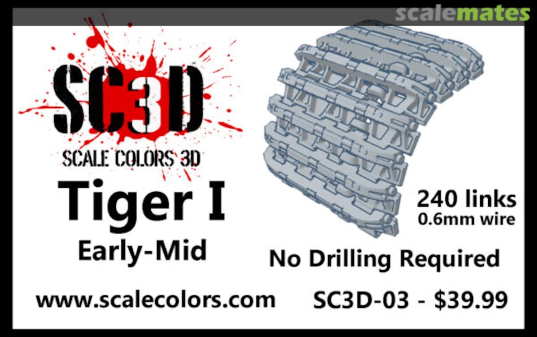 Boxart Tiger I early-mid production tracks SC3D-03 Scale Colors