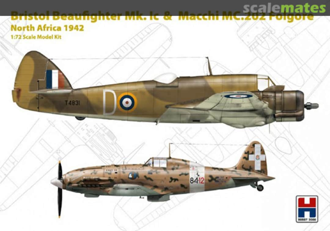 Boxart Bristol Beaufighter Mk. Ic & Macchi MC.202 Folgore 72005 Hobby 2000