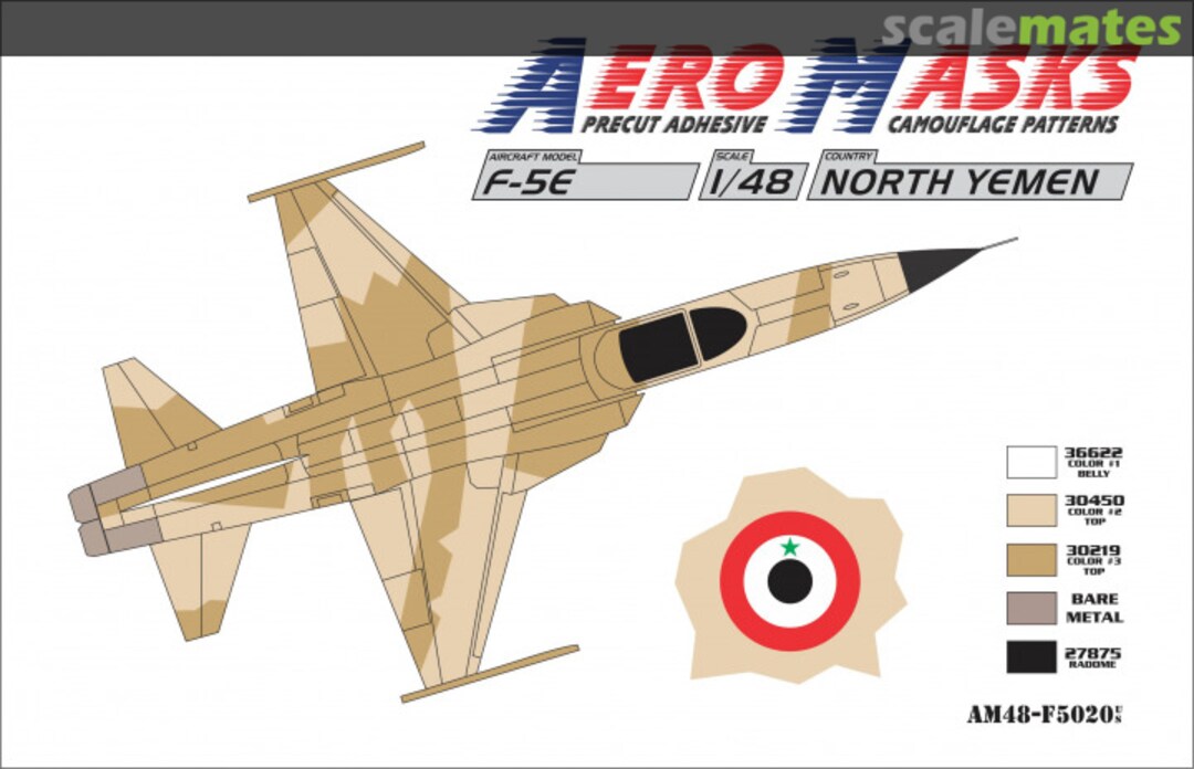 Boxart F-5E North Yemen AM48-F5020 AeroMasks