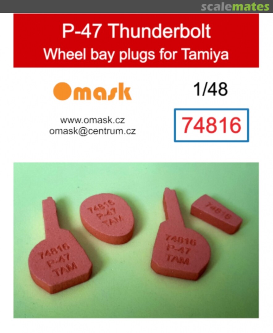 Boxart P-47 Thunderbolt wheel bay plugs (for Tamiya) 74816 Omask