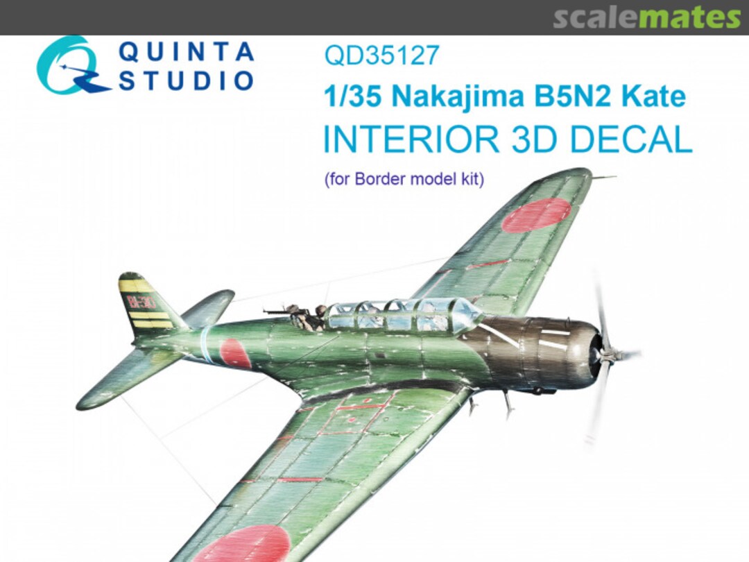 Boxart Nakajima B5N2 Kate interior 3D decals QD35127 Quinta Studio