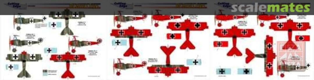 Boxart Fokker Dr.I Nr.1: Manfred von Richthofen (2 sheet set) CED32066 Cutting Edge Modelworks