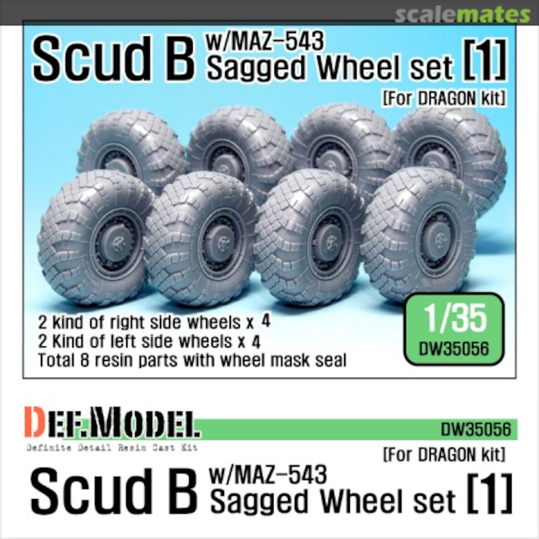 Boxart Scud B w/MAZ-543 Sagged Wheel set 1 (late) DW35056 Def.Model