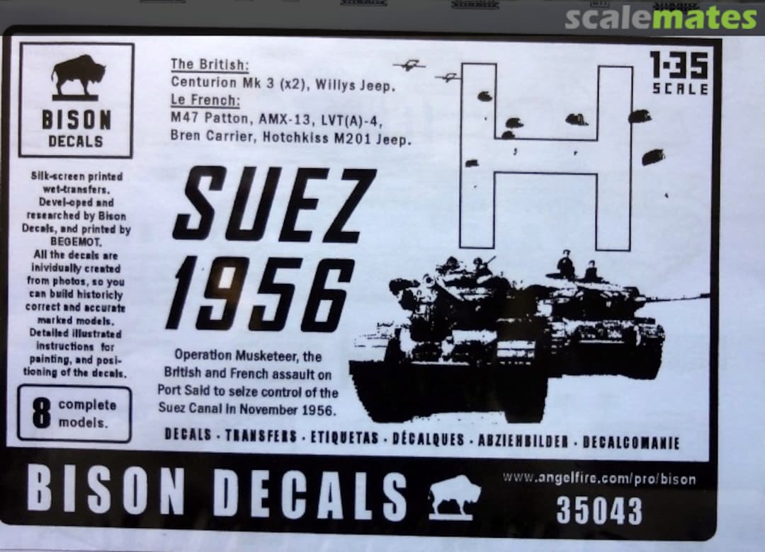 Boxart Suez 1956 35043 Bison Decals