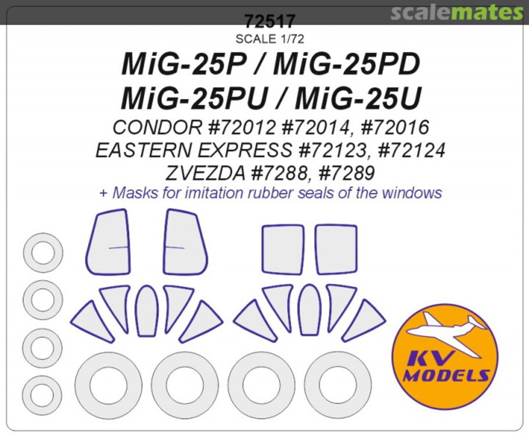 Boxart MiG-25P / PD / PU / U 72517 KV Models