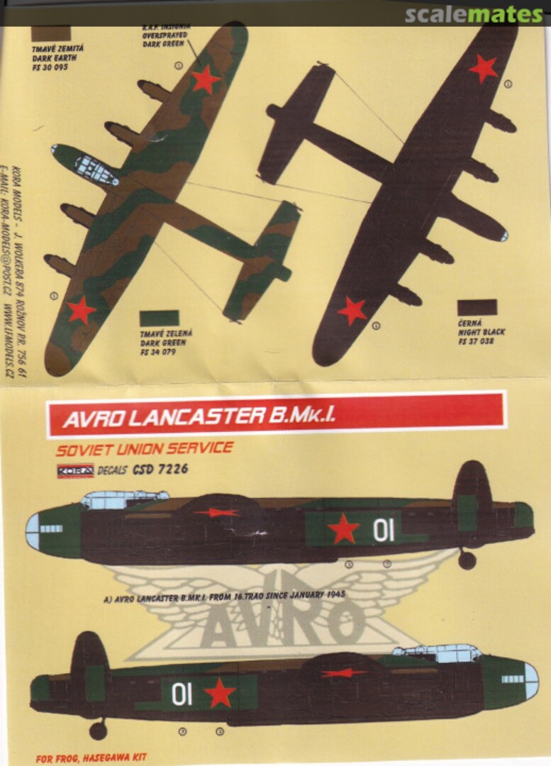 Boxart Avro Lancaster B.Mk.I  Kora Models