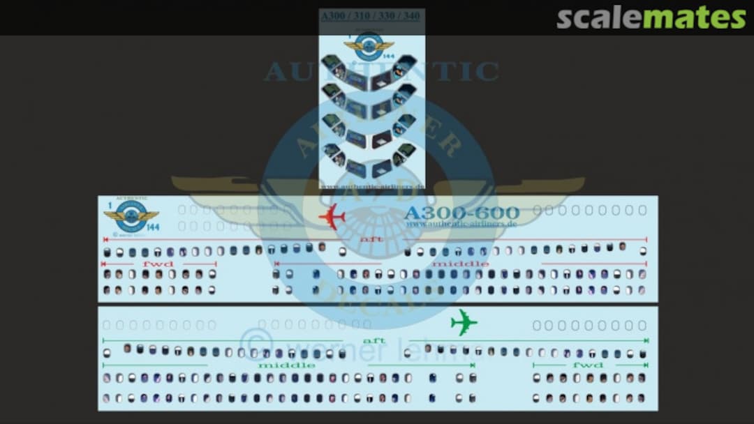 Boxart Cockpit and Cabin Windows A300-600 A300-600 Authentic-Airliner-Decals