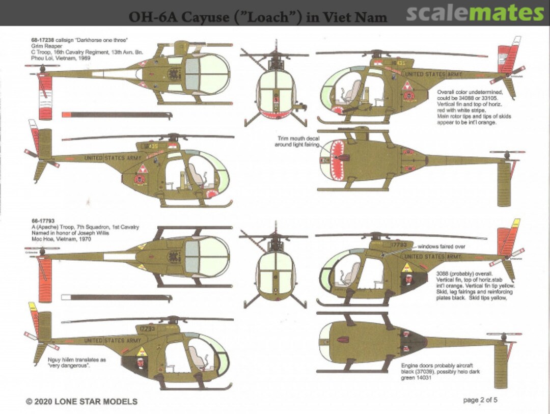 Boxart OH-6A Cayuse (Loach) in Vietnam u/k Lone Star Models