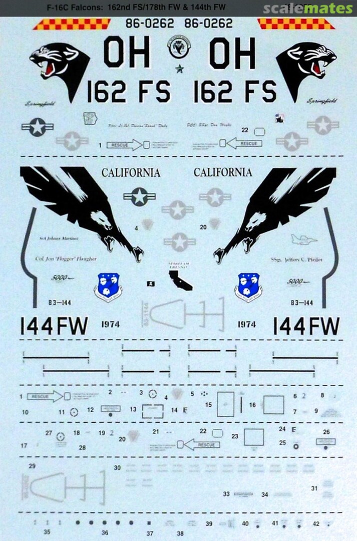 Boxart F-16C Falcons 48-1055 Microscale