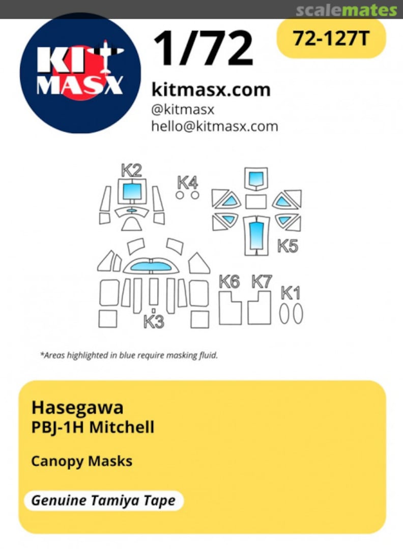 Boxart PBJ-1H Mitchell 72-127T Kit Masx