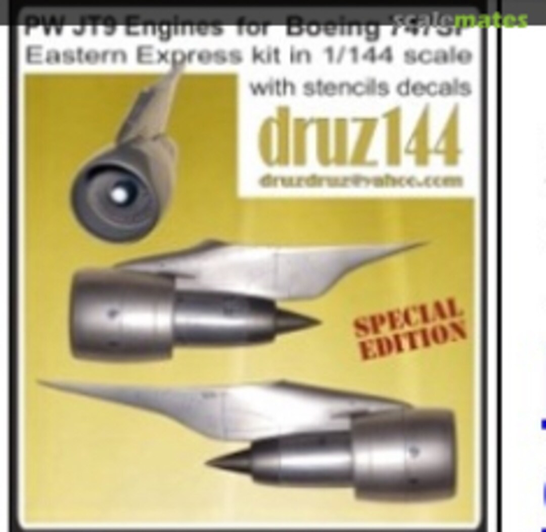 Boxart Pratt & Whitney JT9D Engines for 747SP (Special Edition) JT9-SP druz144