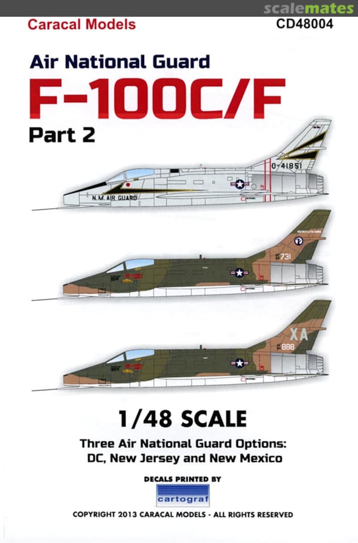 Boxart Air National Guard F-100C/F Part 2 CD48004 Caracal Models