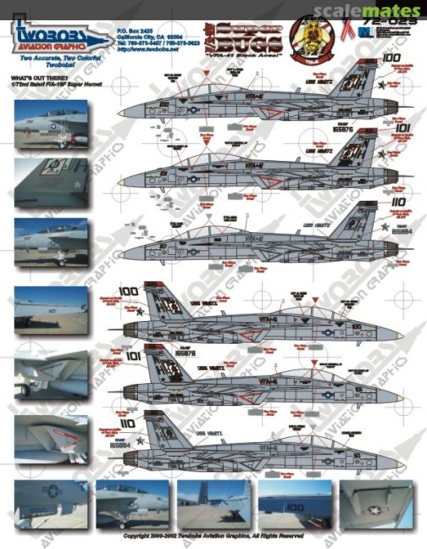 Boxart F/A-18F Super Bugs 72-023 TwoBobs Aviation Graphics