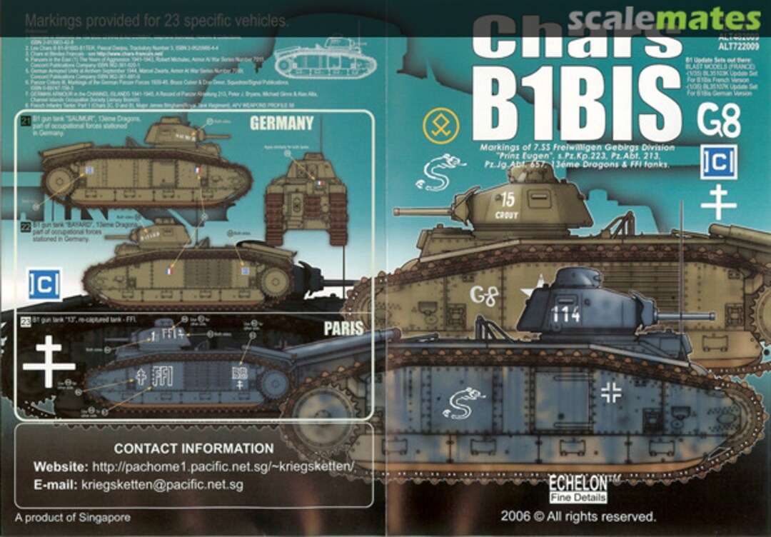 Boxart Char B1 bis ALT352009 Echelon Fine Details