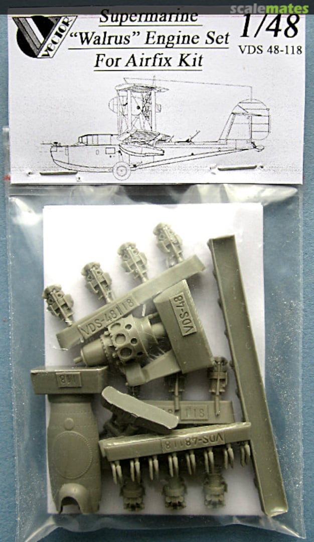 Boxart Supermarine "Walrus" Engine Set VDS 48-118 Vector