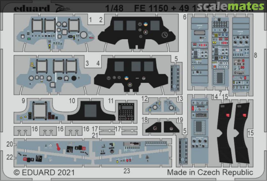 Boxart Su-30SM detail set FE1150 Eduard