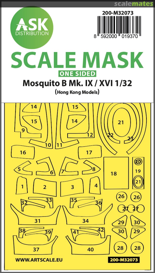 Boxart Mosquito B Mk.IX/XVI mask (HK Model) 200-M32073 ASK