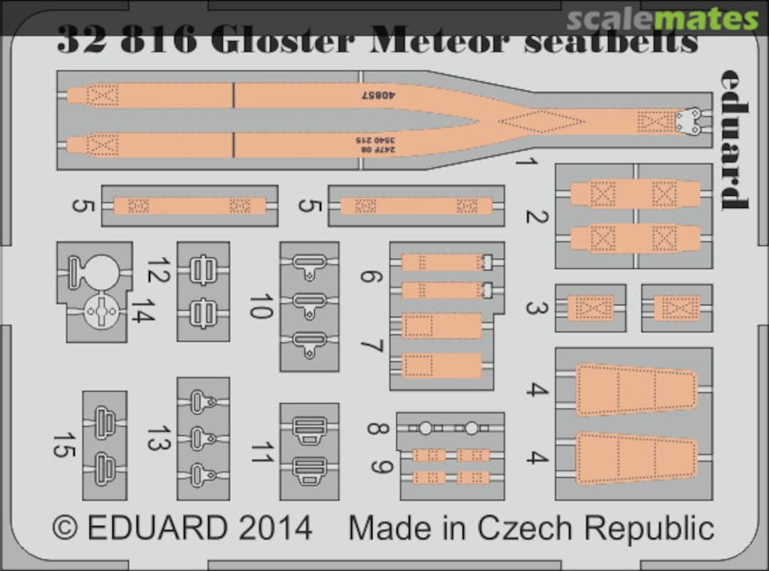 Boxart Gloster Meteor seatbelts 32816 Eduard