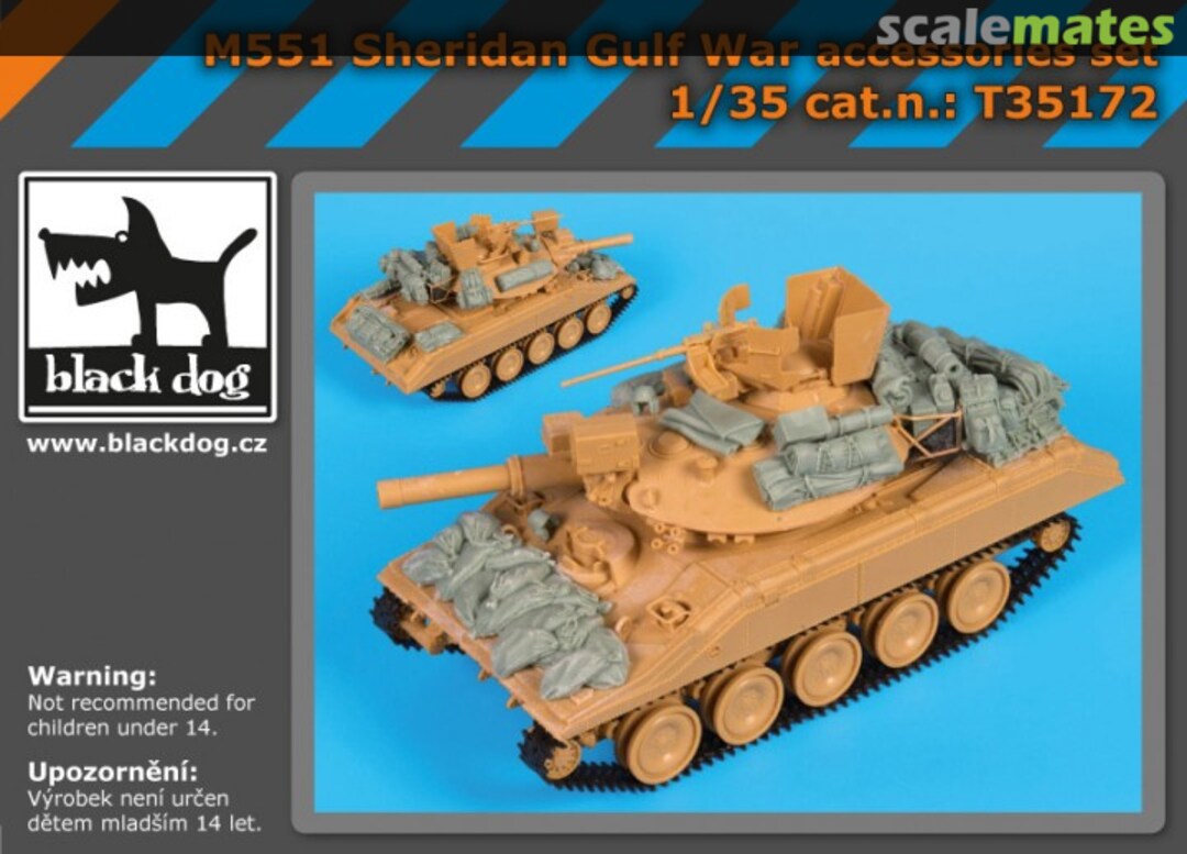 Boxart M 551 Sheridan Gulf War accessories set T35172 Black Dog