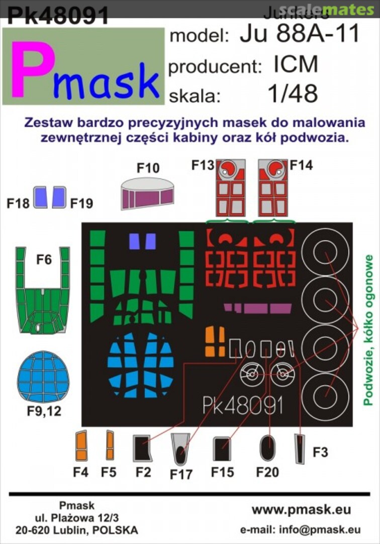 Boxart Junkers Ju 88A-11 PK48091 Pmask