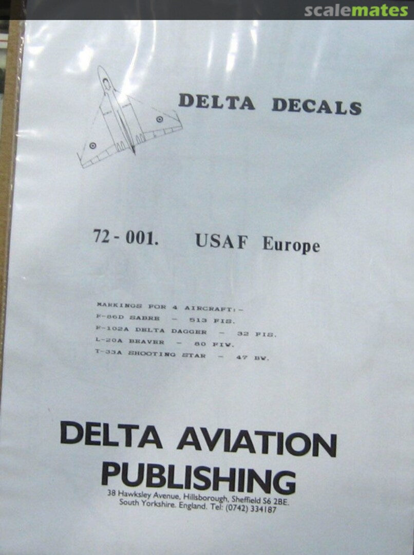 Boxart USAF Europe 72-001 Delta Aviation Publishing