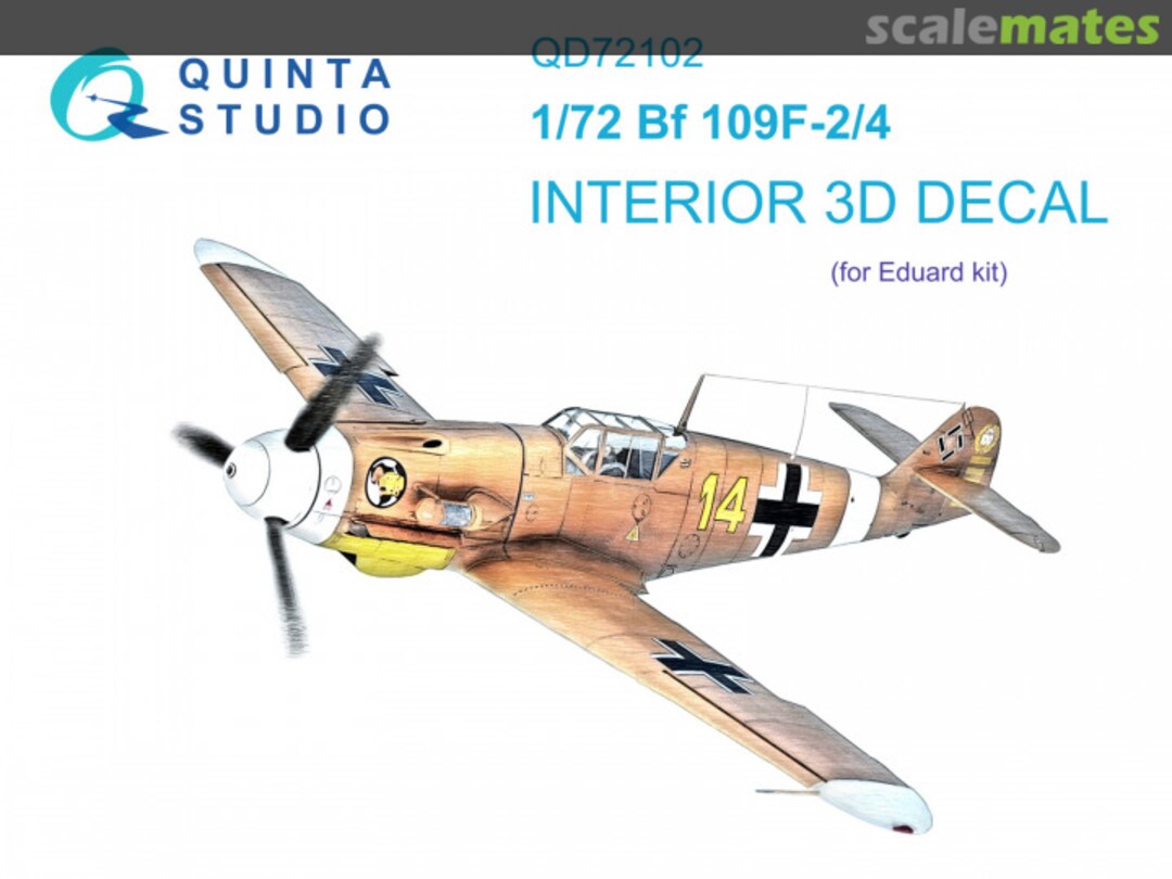 Boxart BF 109F-2/4 interior 3D decals QD72102 Quinta Studio