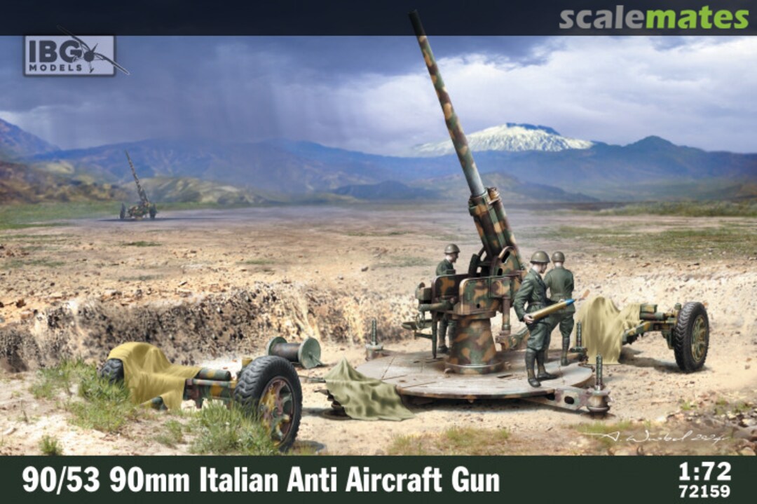 Boxart 90/53 90mm Italian Anti Aircraft Gun 72159 IBG Models