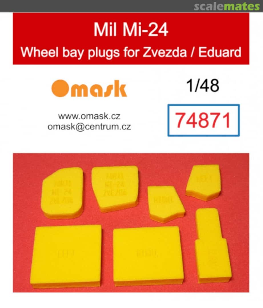 Boxart 1/48 Mil Mi-24 wheel bay plugs (for Zvezda/Eduard) 74871 Omask