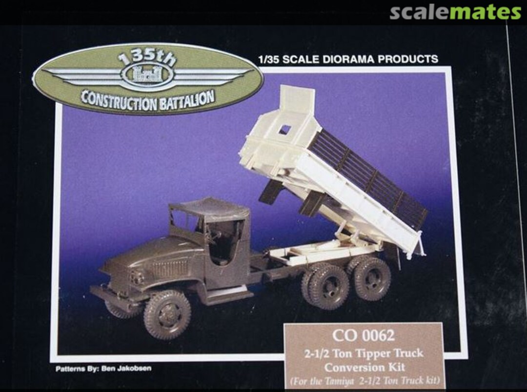 Boxart 2 1/2 Ton Tipper Truck Conversion Kit CO 0062 135th Construction Battalion