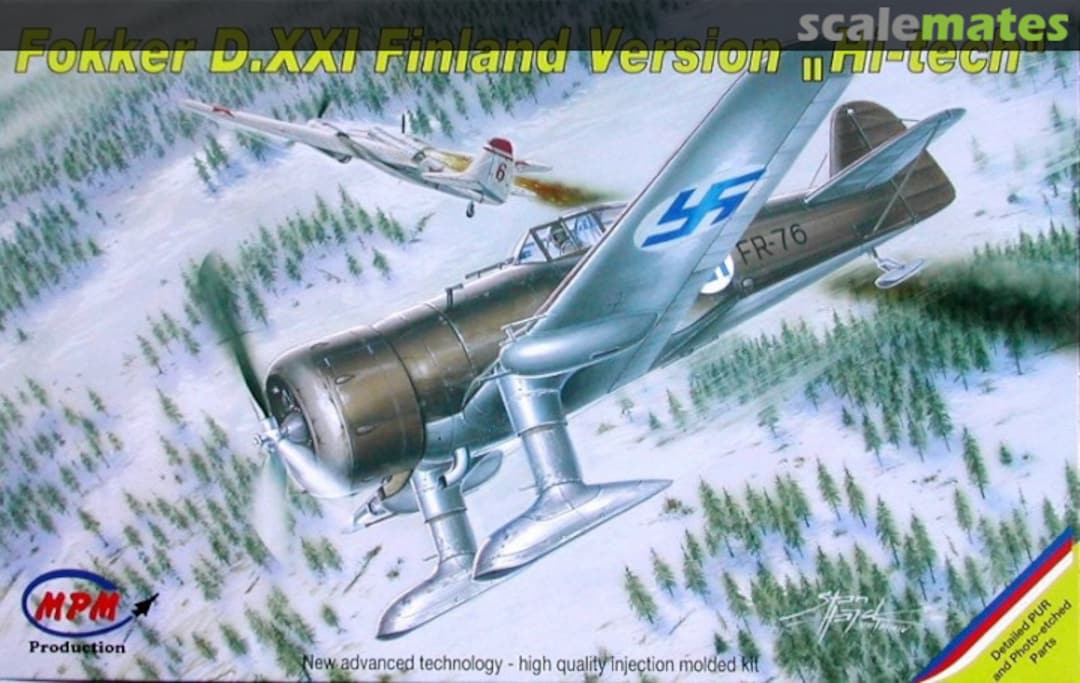 Boxart Fokker D.XXI Finland version "Hi-Tech" 72526 MPM Production