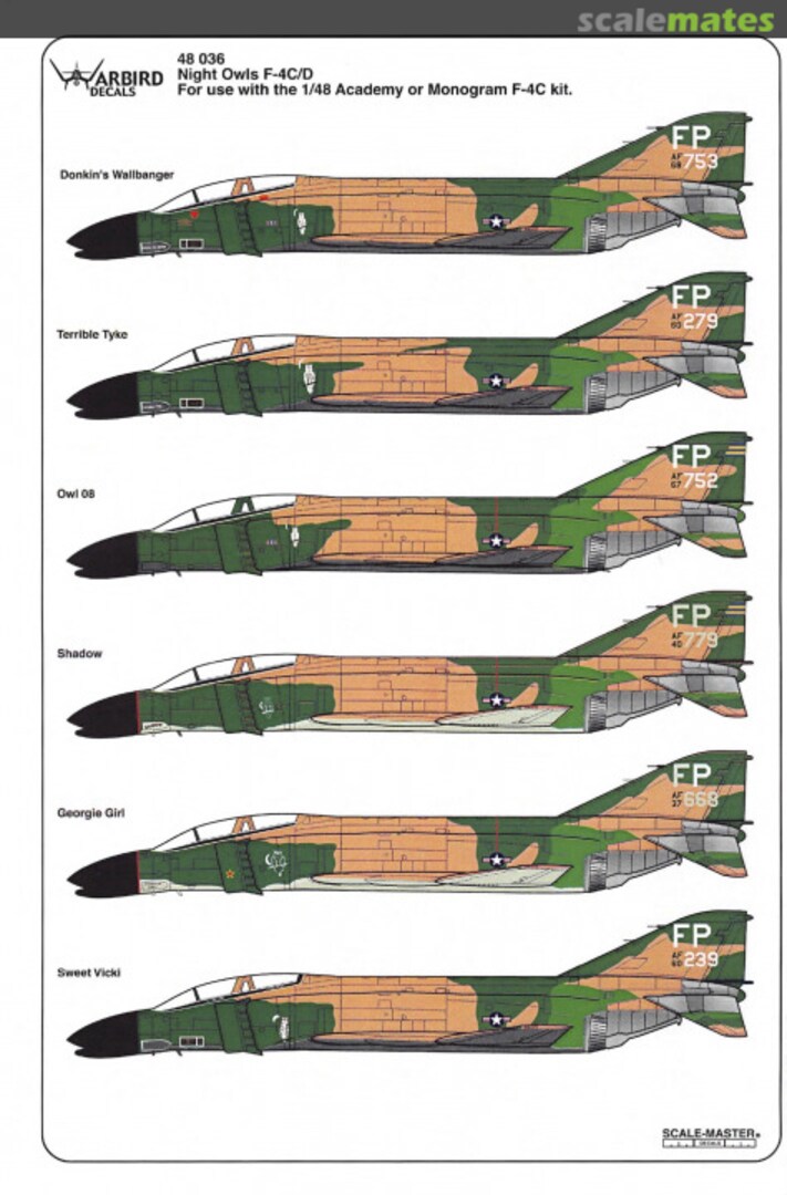 Boxart Night Owls F-4C/D 48036 Warbird Decals