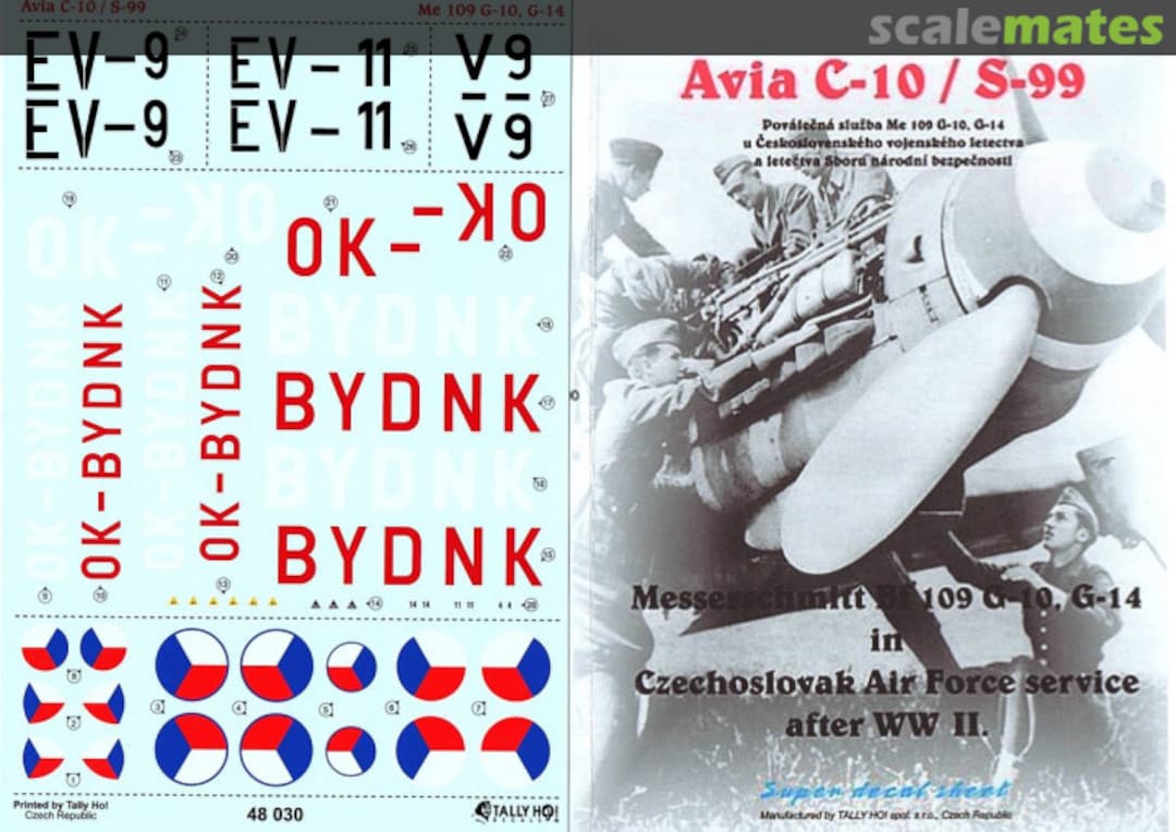 Boxart AVIA C-10, S-99 / MESSERSCHMITT BF-109 G-10, G14 IN CZECHOSLOVAK AIR FORCE SERVICE AFTER WWII 48 030 Tally Ho! (CZ)