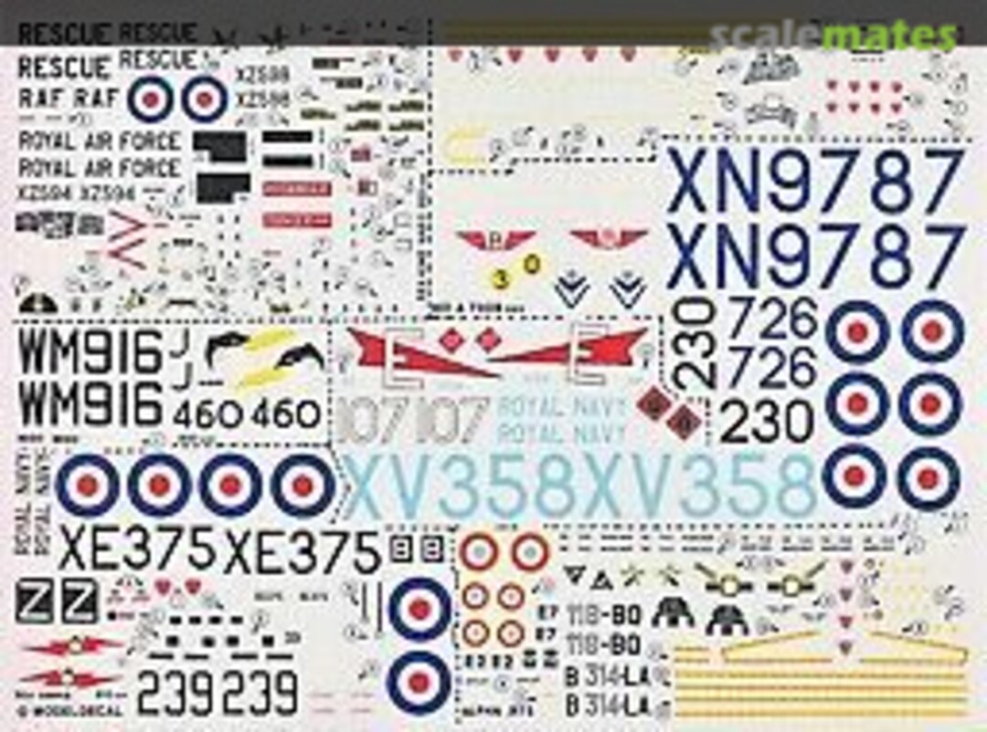 Boxart Sea King HAR3, RAF; Buccaneer S2 | Sea Hawk FB3/FGA6, Royal Navy; Alpha Jet, Armée de l'Air 57 Modeldecal