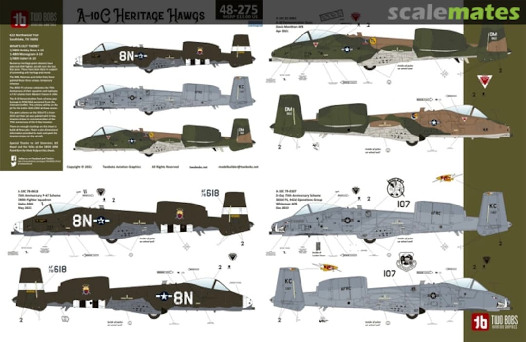 Boxart A-10C Heritage Hawgs 48-275 TwoBobs Aviation Graphics