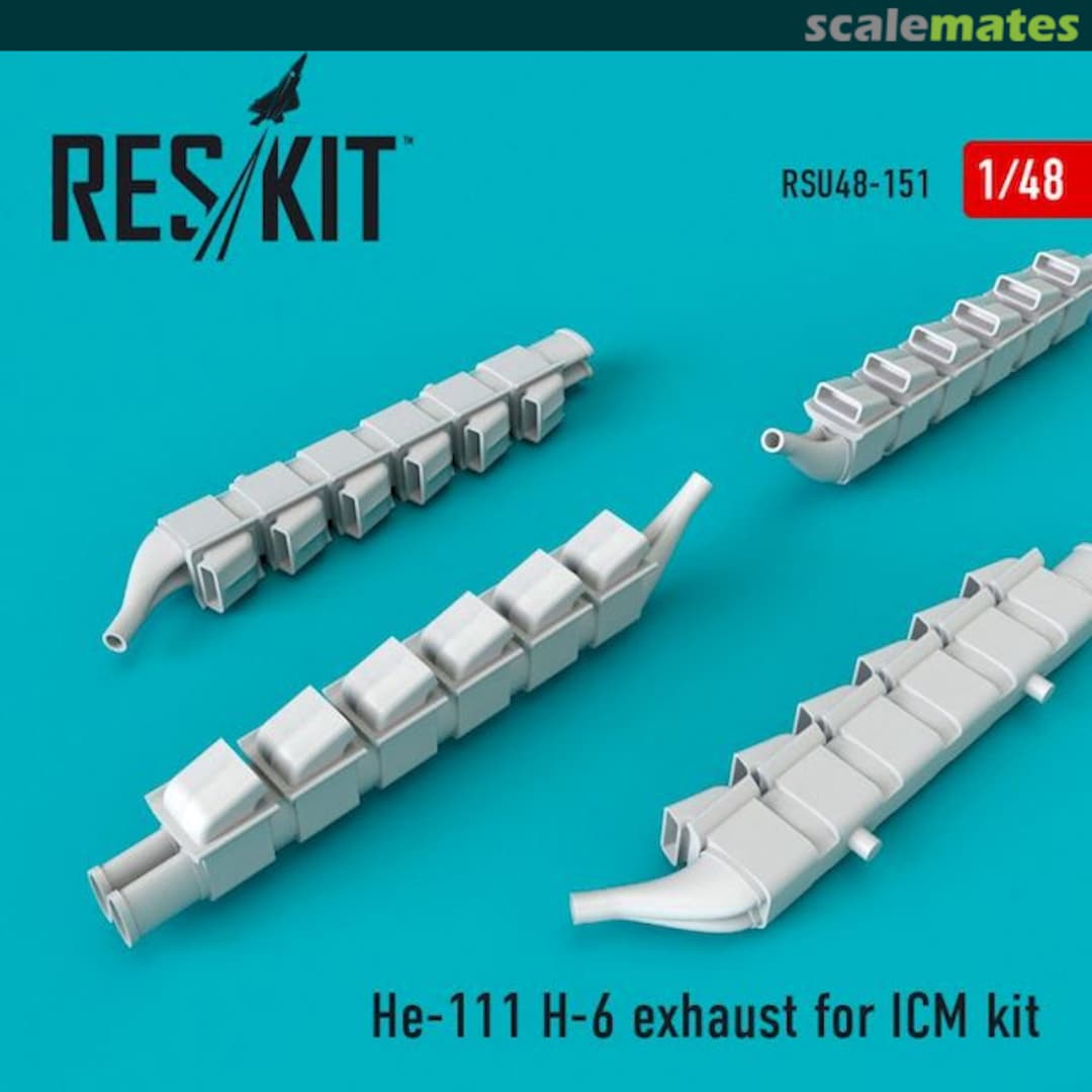 Boxart He 111H-6 - exhaust RSU48-0151 ResKit