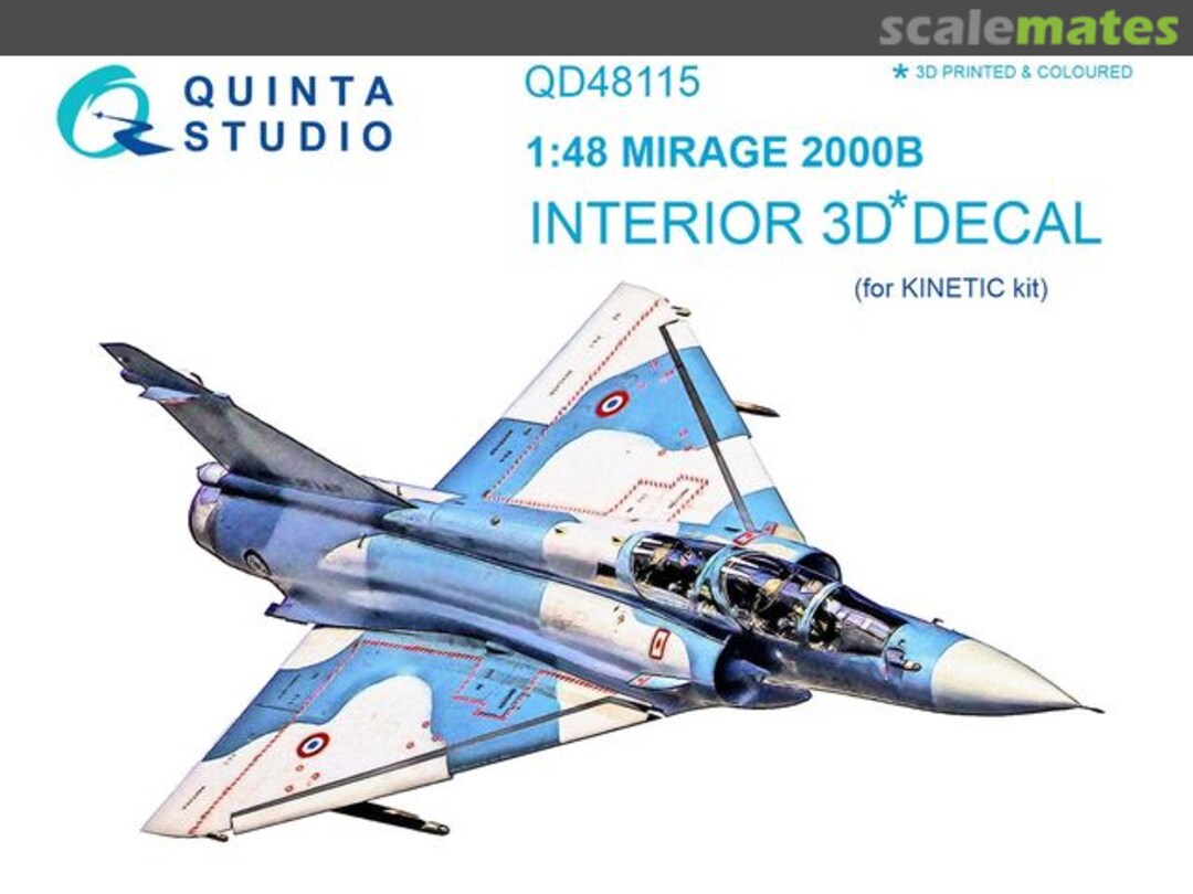 Boxart Mirage 2000B interior 3D decals QD48115 Quinta Studio