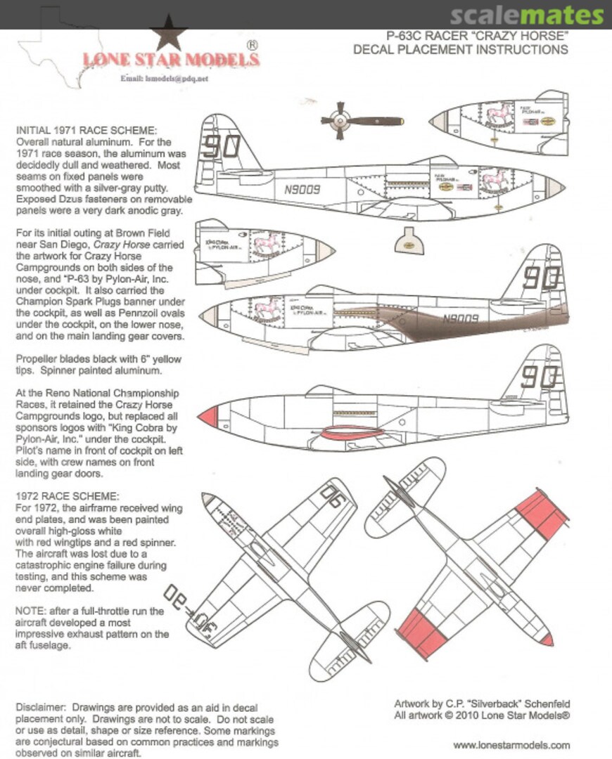 Boxart P-63 Race #90 Pylon Air ”Geronimo’s Campground” u/k Lone Star Models