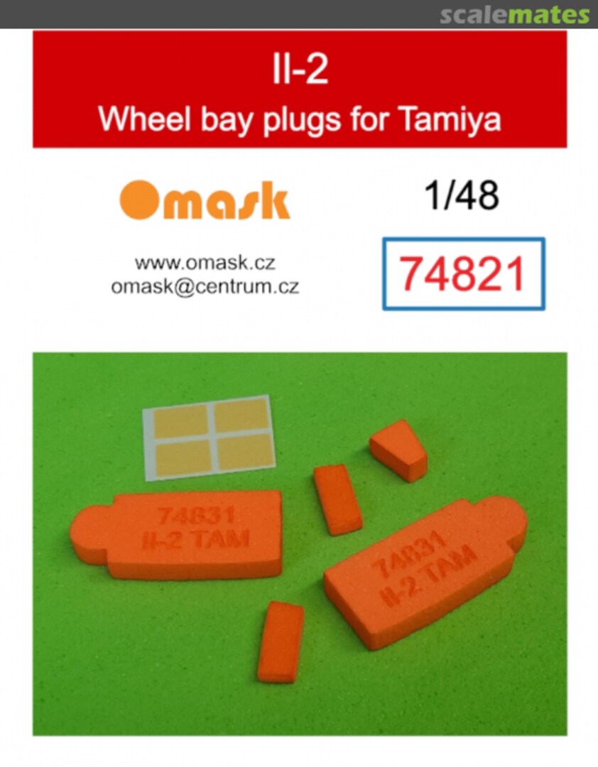 Boxart Il-2 wheel bay plugs (for Tamiya) 74821 Omask